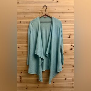 Calypso St Barth Size Small Open Front Cashmere Waterfall Front Cardigan